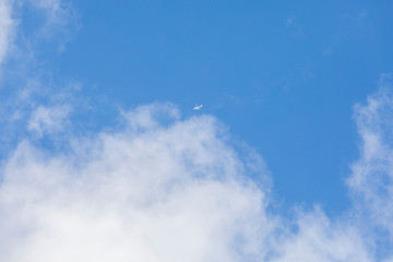  Blue sky with white clouds
