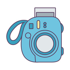 Isolated camera device line and fill style icon vector design