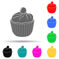 cake multi color style icon. Simple glyph, flat vector of party icons for ui and ux, website or mobile application