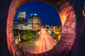 Nightscape of Wellington City, New Zealand 