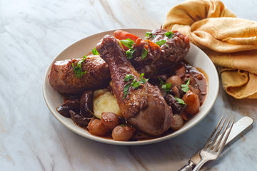 French Coq Au Vin Chicken