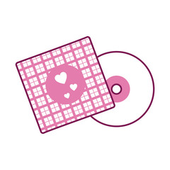 Isolated music cd line fill style icon vector design