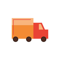 delivery truck vehicle isolated icon