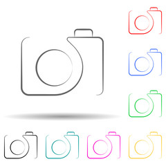 logo camera multi color style icon. Simple glyph, flat vector of photo icons for ui and ux, website or mobile application