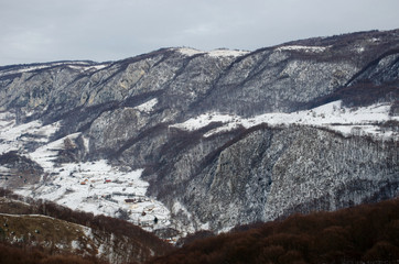 Winter landscape in Apuseni Mountains, Romania