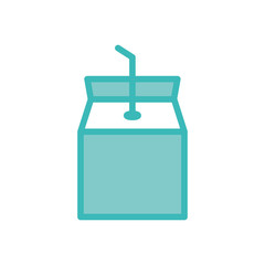 Isolated milk box dou color style icon vector design