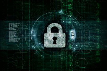 Network & Computer security, Internet and Cybersecurity abstract background