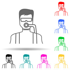 diver multi color style icon. Simple glyph, flat vector of proffecions icons for ui and ux, website or mobile application