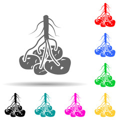 the fruit of a potato multi color style icon. Simple glyph, flat vector of roots icons for ui and ux, website or mobile application