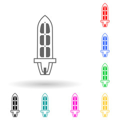 gas tanker multi color style icon. Simple glyph, flat vector of ships icons for ui and ux, website or mobile application