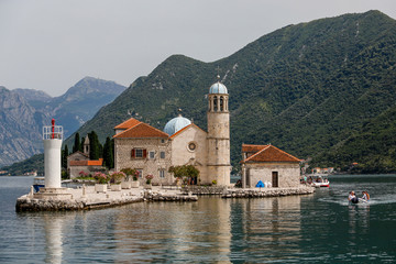 Our Lady of the Rocks (Montenegrin: Gospa od Škrpjela) is one of the two islets off the coast of Perast in Bay of Kotor, Montenegro.