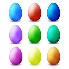 Easter eggs. Symbols of happy easter. Vector graphics.