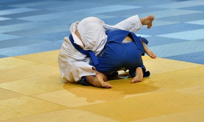 Boys compete in Judo
