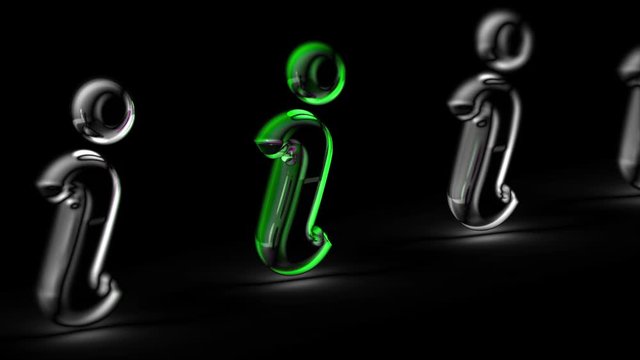 Internet icon in black background. Looping footage. 3D Illustration.
