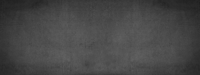 Black stone concrete texture background anthracite panorama banner long	
