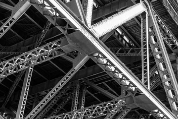 Detail of Harbour Bridge metal structure. Sydney, Australia