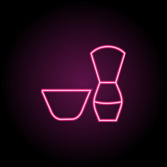 Shave brush icon. Simple thin line, outline vector of bathroom icons for ui and ux, website or mobile application