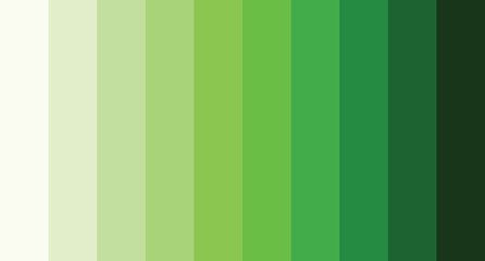Green color palette vector illustration