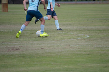 Fototapeta premium Soccer players on the field