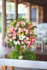 lower arrangement in wedding decoration