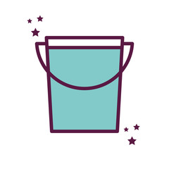 Isolated milk bucket line and fill style icon vector design