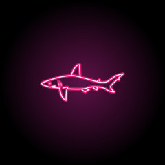 Fototapeta na wymiar Sandbar shark neon icon. Simple thin line, outline vector of fish icons for ui and ux, website or mobile application