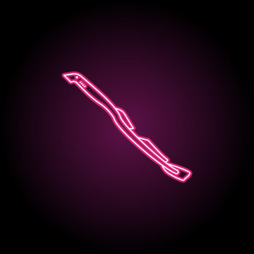 recommend clip art: Sea lamprey neon icon. Simple thin line, outline vector of fish icons for ui and ux, website or mobile application