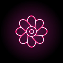 Abstract type of flowers neon icon. Simple thin line, outline vector of flower icons for ui and ux, website or mobile application