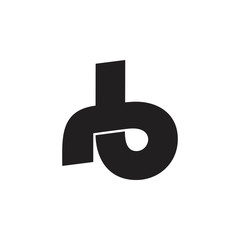 Obraz premium letter b loop overlap logo vector