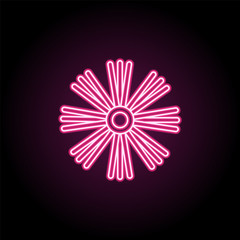 Abstract type of flowers neon icon. Simple thin line, outline vector of flower icons for ui and ux, website or mobile application