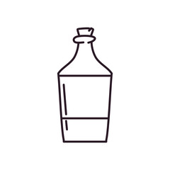 Isolated alcohol bottle line style icon vector design