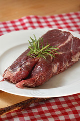 Fototapeta premium Onglet, Dickes Kronfleisch, Innereien, Zwerchfell