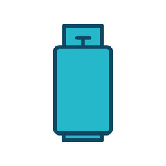 Isolated gas tank line and fill style icon vector design
