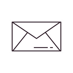 Isolated envelope message line style icon vector design