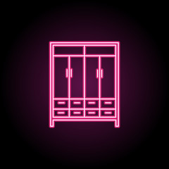 Cupboard wardrobe icon. Simple thin line, outline vector of household icons for ui and ux, website or mobile application