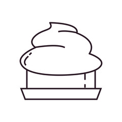 Isolated sweet cake line style icon vector design
