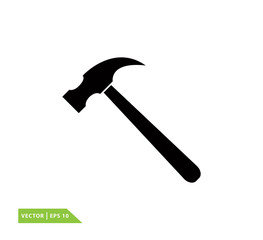 Hammer icon vector logo template