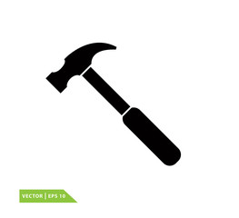 Hammer icon vector logo template