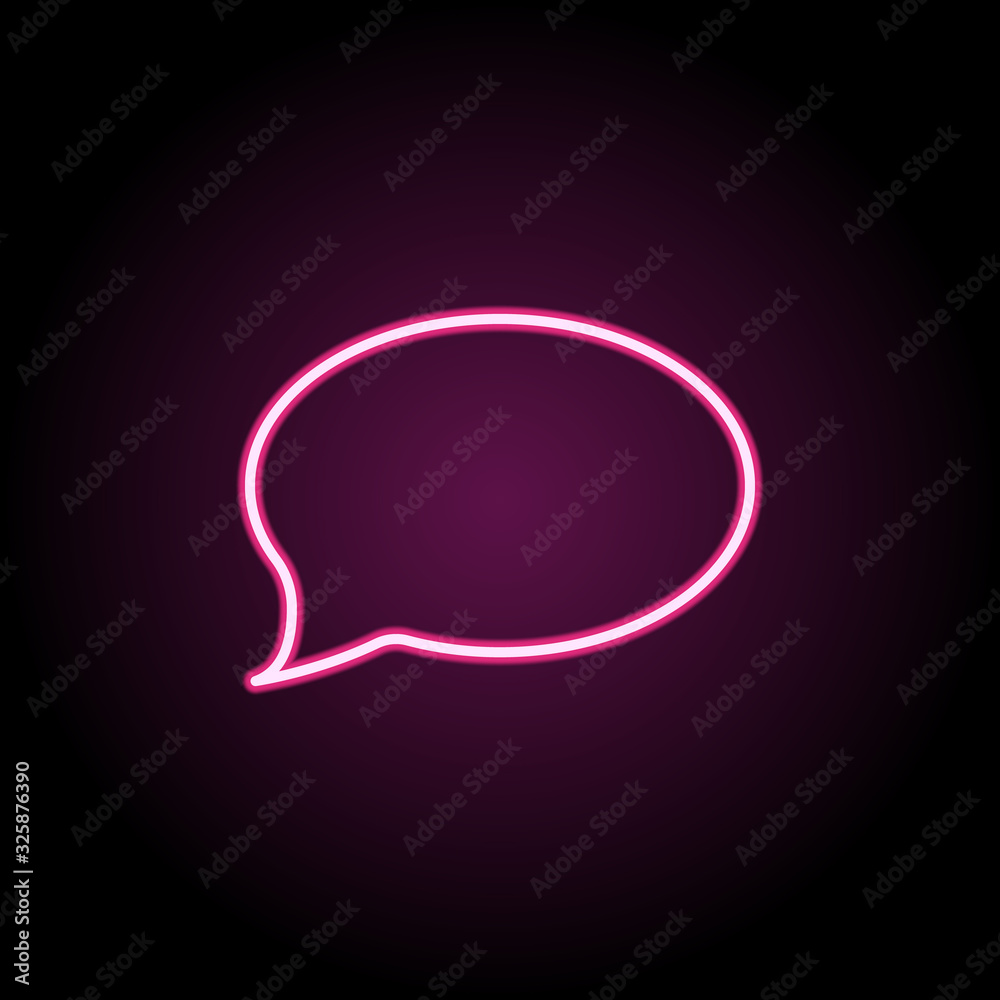 Poster communication bubble neon icon. simple thin line, outline vector of web icons for ui and ux, website