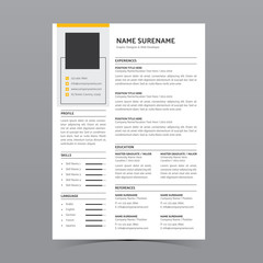 Fototapeta premium Resume Template