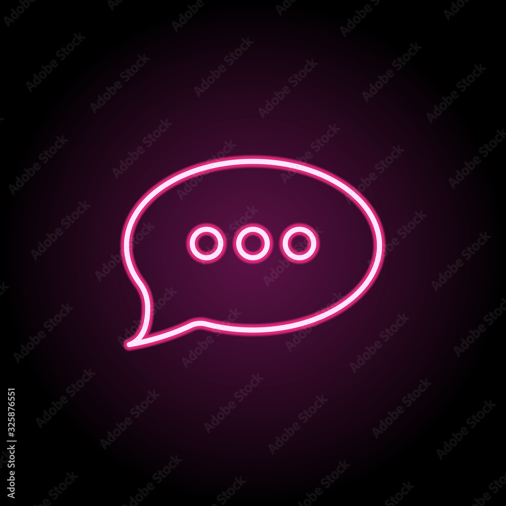 Poster bubble messages neon icon. simple thin line, outline vector of web icons for ui and ux, website or m