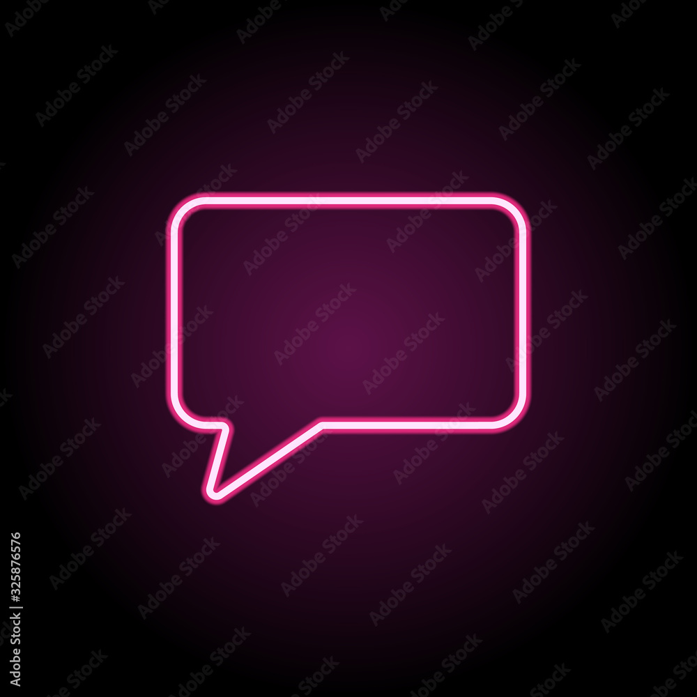 Aufkleber bubble messages neon icon. simple thin line, outline vector of web icons for ui and ux, website or m