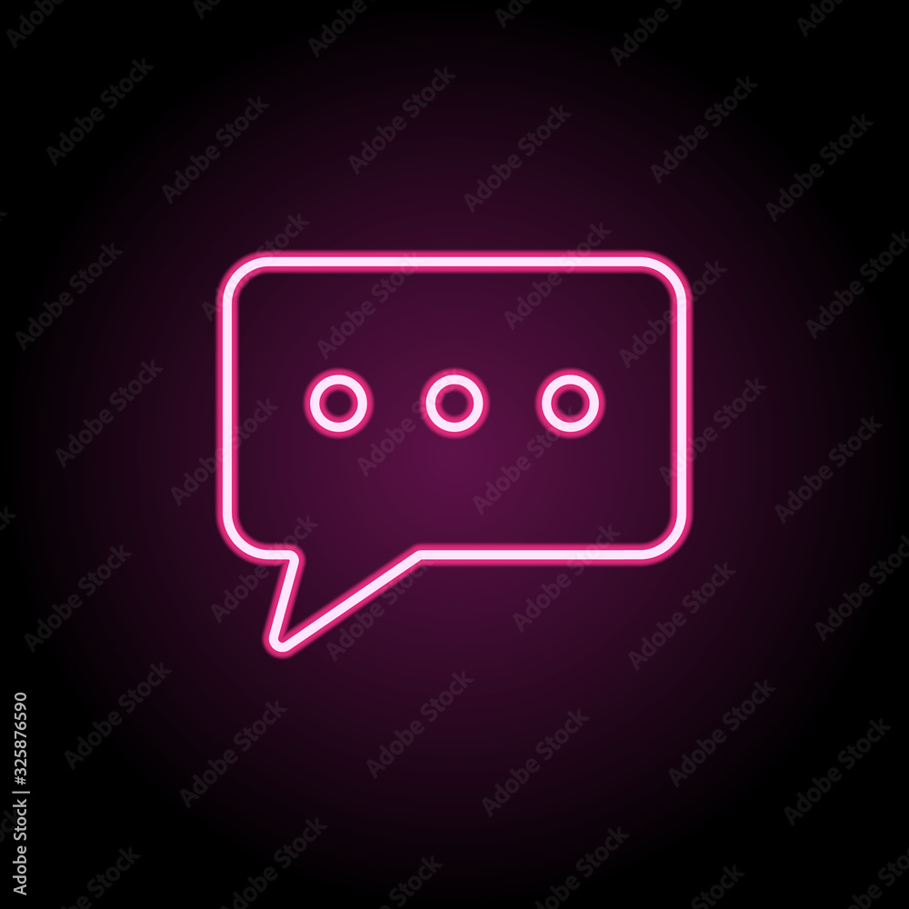 Poster message neon icon. simple thin line, outline vector of web icons for ui and ux, website or mobile ap