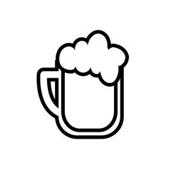 beer jar glass line style icon