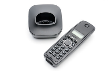 Telephone for calls to urban and long-distance lines on a white background