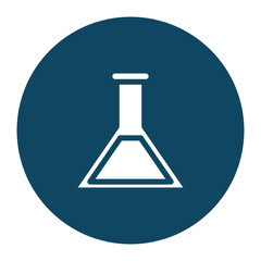 Isolated chemistry flask block and flat style icon vector design