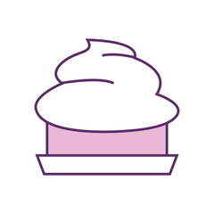 Isolated sweet cake line fill style icon vector design