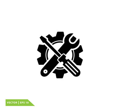 Screwdriver Icon ,repair Icon Vector Logo Template