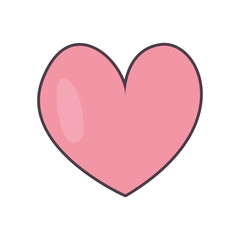 Isolated heart line and fill style icon vector design