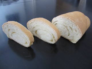 White bread cut into slices